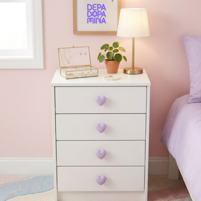 Tiradores de puertas en forma de corazón