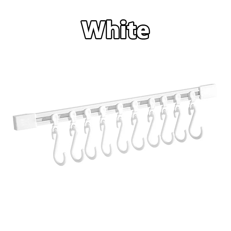 Non Perforated Sliding Rail Hooks Dopamine Sliding Hooks Kitchen Storage Hook Door Storage Hooks Household Shelf Universal Hooks